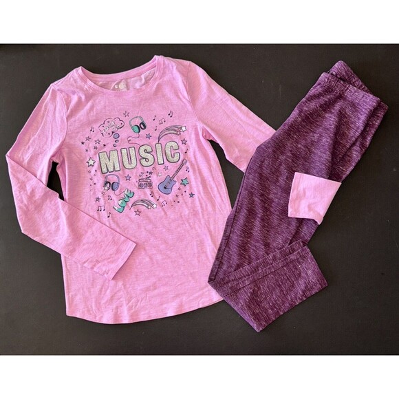 So favorite leggings cats music Athletic Works tee shirt top sequin star XL XXL - Picture 3 of 8